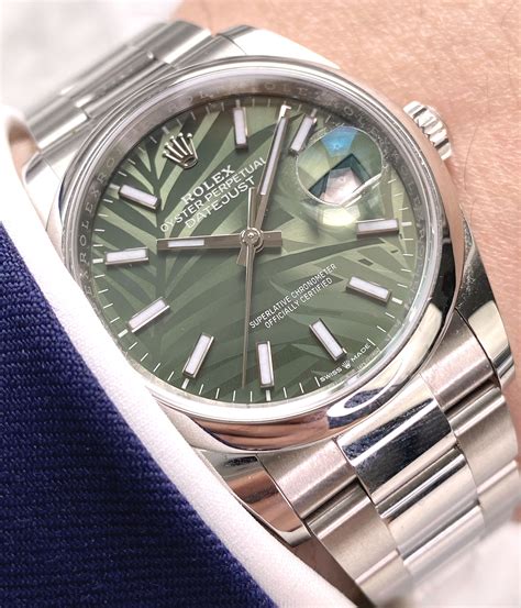 rolex datejust 36mm green